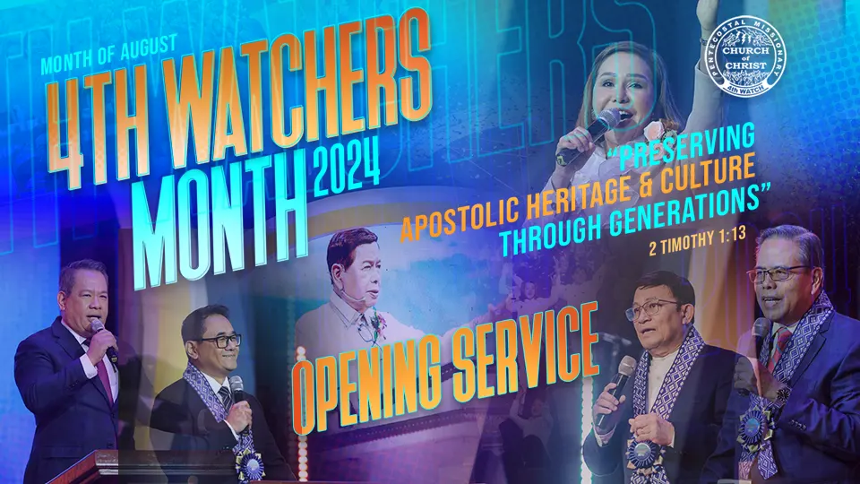 "Apostle Jonathan S. Ferriol delivering a powerful message at the 4th Watchers Month Opening, emphasizing faithful continuity in the church’s mission."