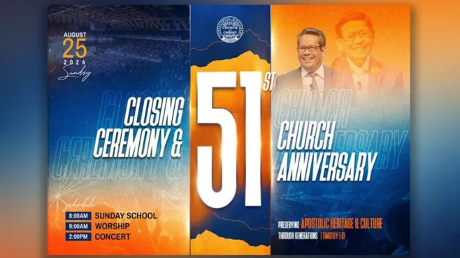"Believers gathered at the PMCC (4th Watch) 51st Anniversary Celebration, marking the beginning of a new era in the church’s ministry and global outreach."