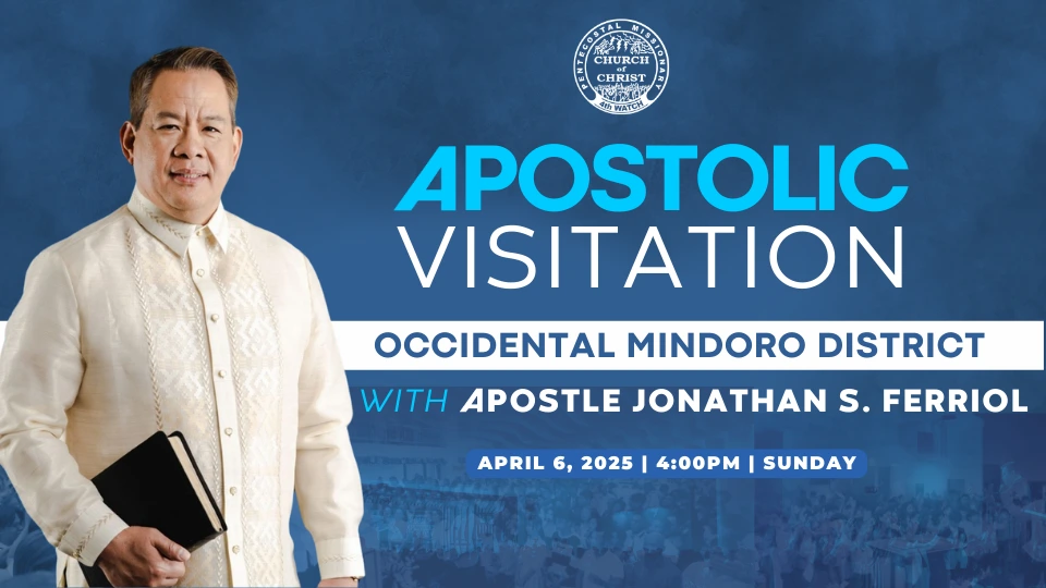 "Occidental Mindoro District embracing Apostolic Visitation 2025, with believers united in faith to persevere in heaven's cause."