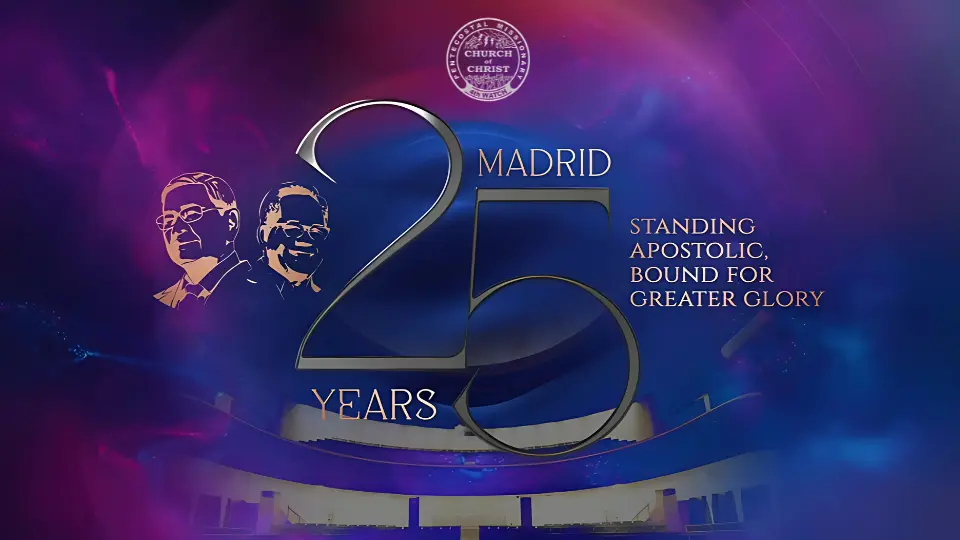 Madrid Prayer Fellowship & Church celebrates its 25th anniversary, marking twenty-five years of faithful ministry, prayer, and gospel outreach in Madrid, Spain.