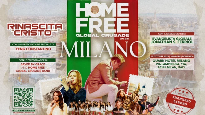 Home Free Global Crusade 2025 Milan worship gathering at Quark Hotel Milano